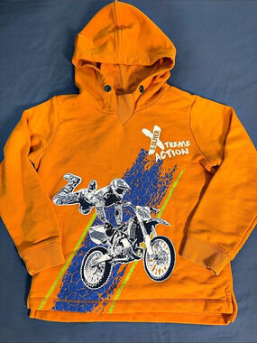 S.Oliver Kids Orange Graphic Hoodie